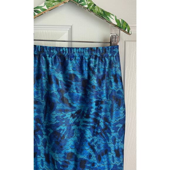 Justice Blue Mermaid Swim Skirt Cover Up sz M - Picture 2 of 3